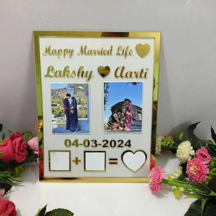 Premium acrylic frame for wedding or Nikkah thumb art.