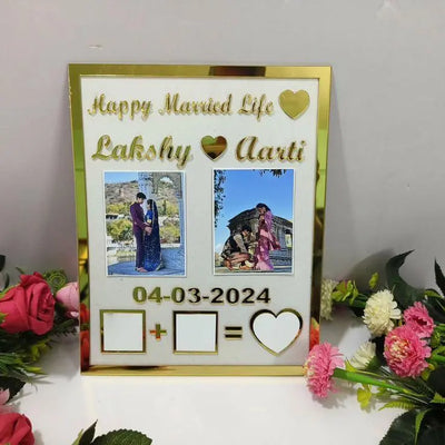 Premium acrylic frame for wedding or Nikkah thumb art.
